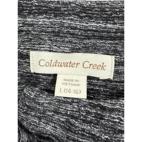Coldwater Creek Jacket Womens Large Gray Wool Blend Lined Button Front Swing - Picture 2 of 10